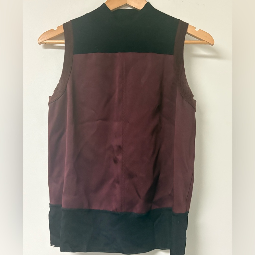 Rag & Bone Vivienne Merino Wool Sleeveless Blouse Mock Neck Women M